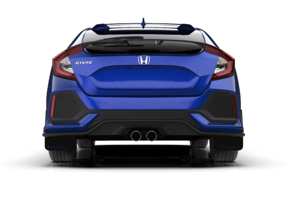 Rally Armor 17-19 Honda Civic Sport Touring UR Black Mud Flap w/ Blue Logo