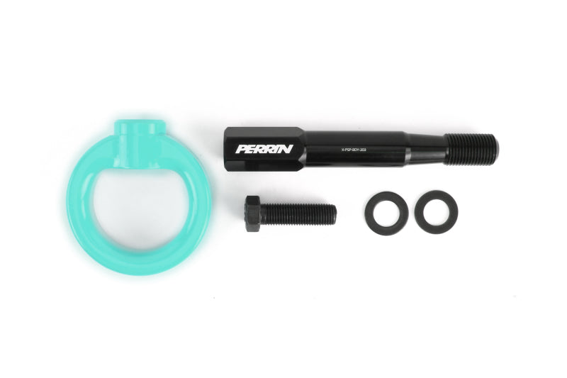 Perrin 15-17 Subaru WRX/STI Tow Hook Kit (Front) - Hyper Teal