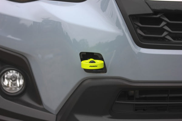 Perrin Tow Hook Kit - Front 13-18 Subaru Forester - Neon Yellow