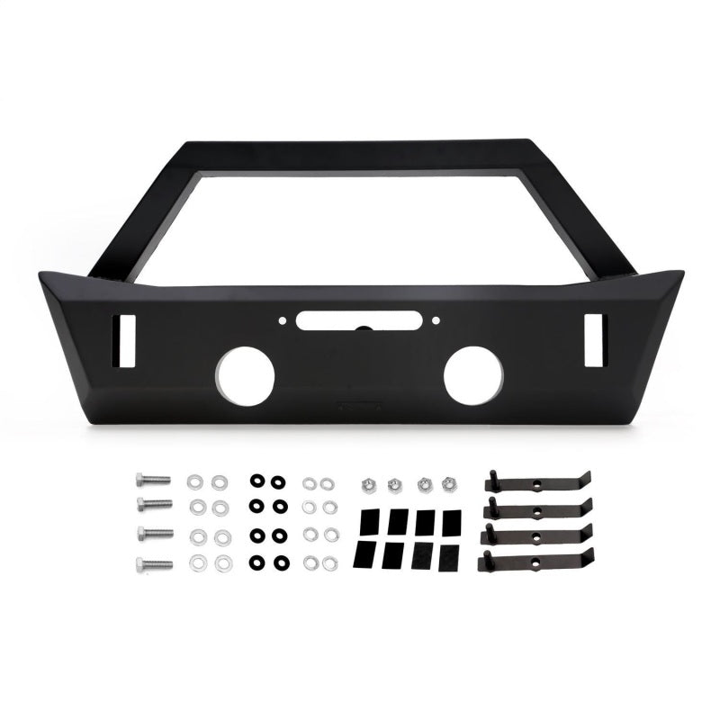 Rampage 2007-2018 Jeep Wrangler(JK)/2020 Jeep Gladiator Aluminum Stubby Front Trail Bumper - Black