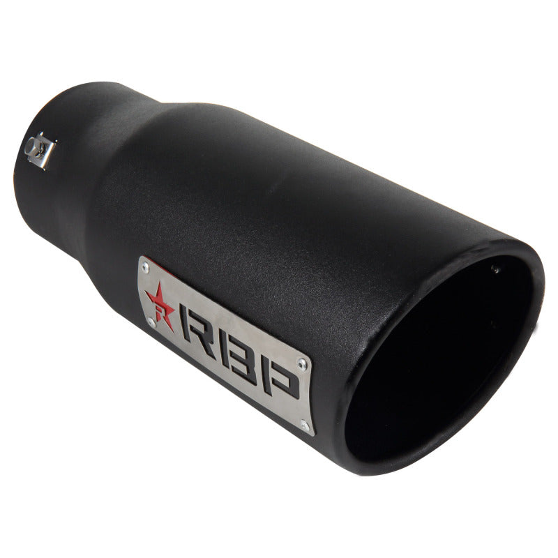 RBP EX-1 Adjustable Multi-Fit Exhaust Tip Inlet 3.5in. / Outlet 4.5in. / Length 12in. - Black