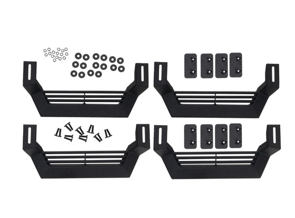 Lund Universal (4 Piece Set) Short Step Rock Rails - Black