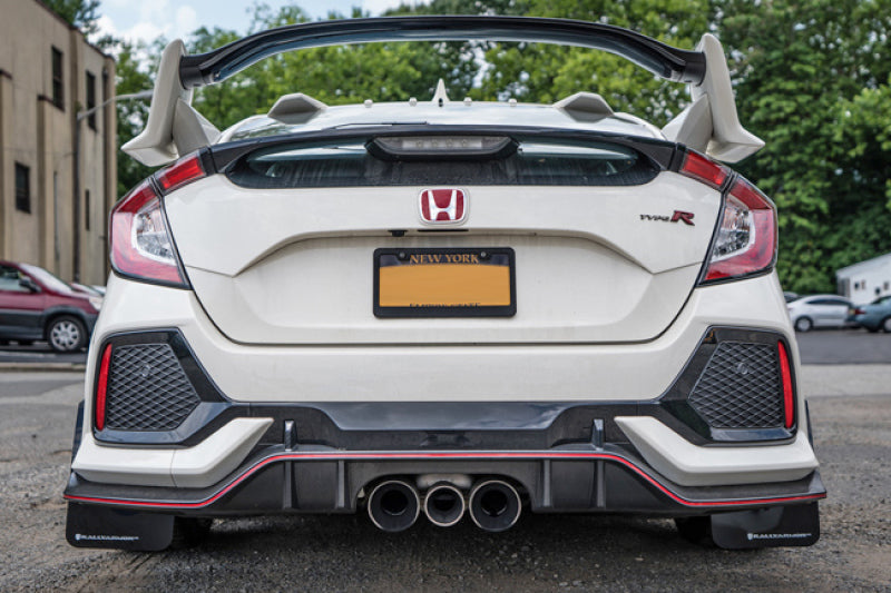 Rally Armor 17-18 Honda Civic Type R (Type R Only) UR Red Mud Flap w/ Black Logo