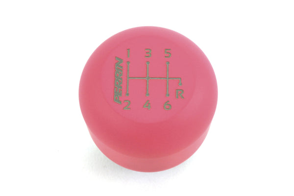 Perrin 17-18 Honda Civic Pink Stainless Steel Large Shift Knob - 6 Speed