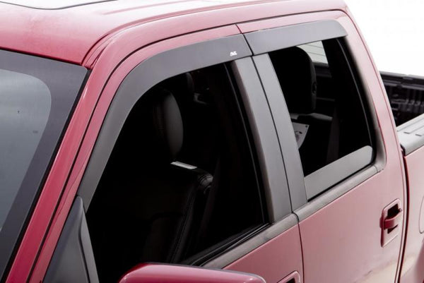 AVS 15-18 Ford F-150 Supercrew Ventvisor & Aeroskin Deflector Combo Kit - Matte Black