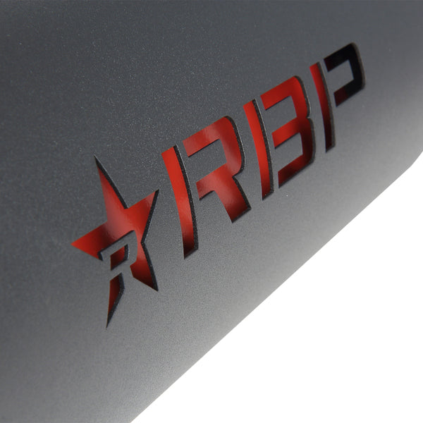 RBP RX-1 High Heat Textured Dual Badged Exhaust Tip Inlet 3.5in / Outlet 4.5in / Length 12in - Black