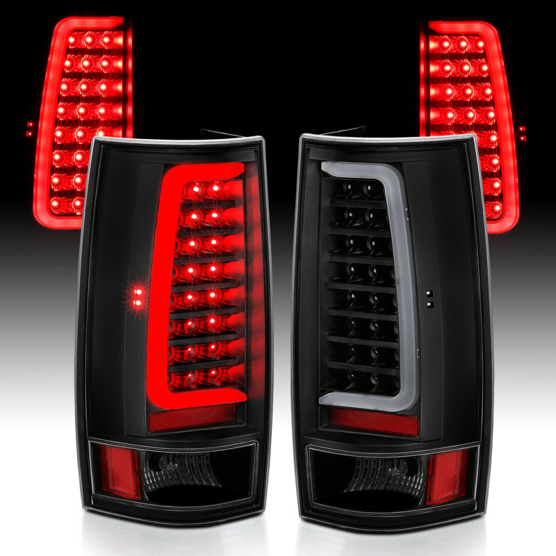 ANZO 2007-2014 Chevy Tahoe LED Taillight Plank Style Black w/Clear Lens