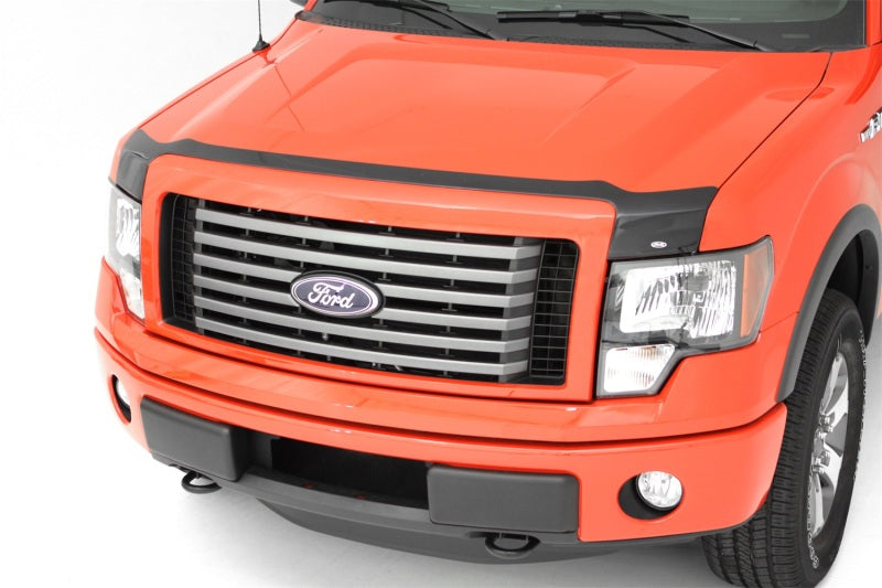 AVS 09-14 Ford F-150 (Excl. Raptor) Aeroskin Low Profile Acrylic Hood Shield - Smoke