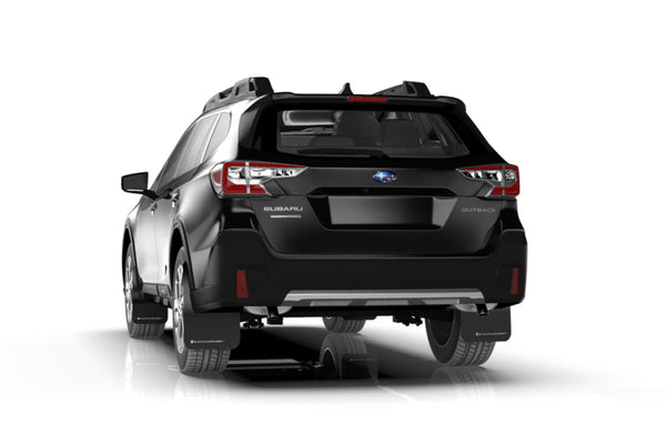 Rally Armor 20+ Subaru Outback UR Black Mud Flap w/ Blue Logo