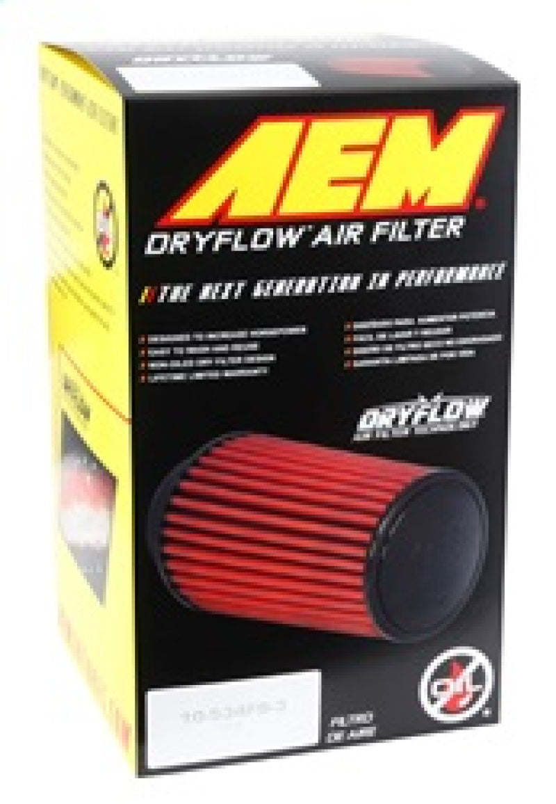 AEM DryFlow Air Filter AIR FILTER KIT 2.5in X 9in DRYFLOW