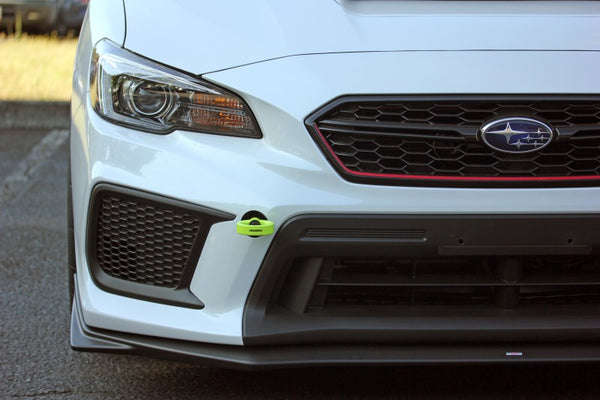 Perrin Tow Hook Kit - Front 2018+ Subaru WRX/STI - Neon Yellow