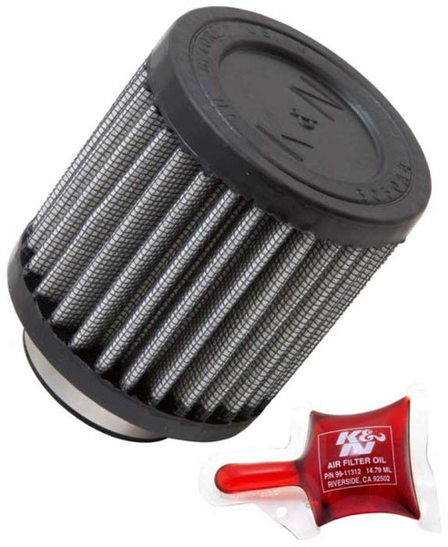 K&N Filter Universal Rubber Filter - Round Straight - 1.5in Flange ID x 3in OD x 3in Height