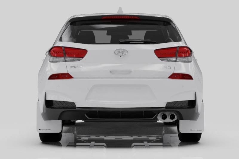 Rally Armor 2019+ Hyundai Elantra N Line UR Red Mud Flap w/ Black Logo