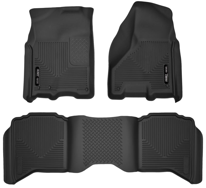 Husky Liners 10-12 Dodge Ram 2500/3500 Crew/Mega Cab X-Act Contour Black Floor Liner - 1st/2nd Row