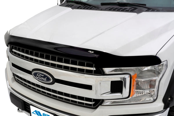 AVS 08-10 Ford F-250 (Behind Grille) Bugflector Deluxe 3pc Medium Profile Hood Shield - Smoke