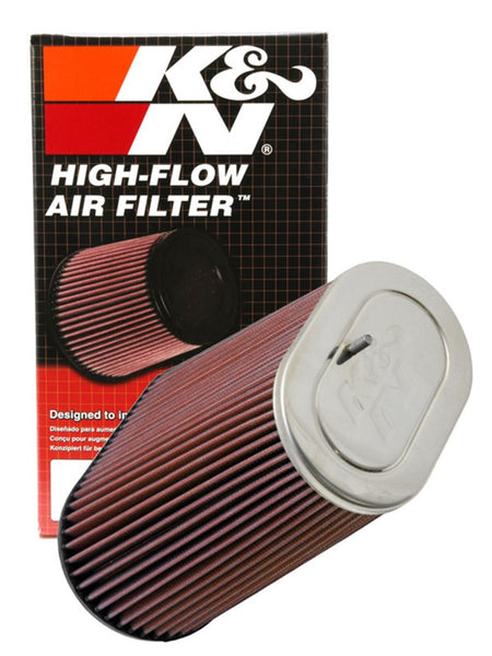 K&N Universal Air Filter 3.125in Flange ID x 5in Base O/S Width x 4in Top O/S Width x 9in H