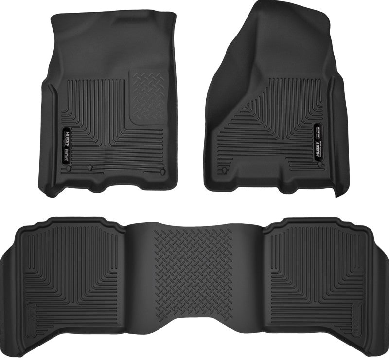 Husky Liners 2012 Dodge Ram 1500/2500/3500 Crew Cab WeatherBeater Combo Black Floor Liners