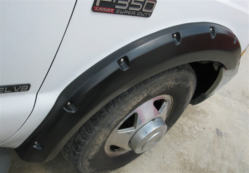 Lund 99-07 Ford F-250 RX-Rivet Style Textured Elite Series Fender Flares - Black (4 Pc.)