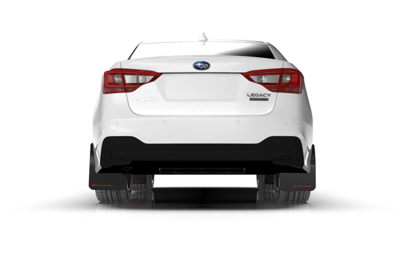 Rally Armor 20+ Subaru Legacy UR Black Mud Flap w/ White Logo