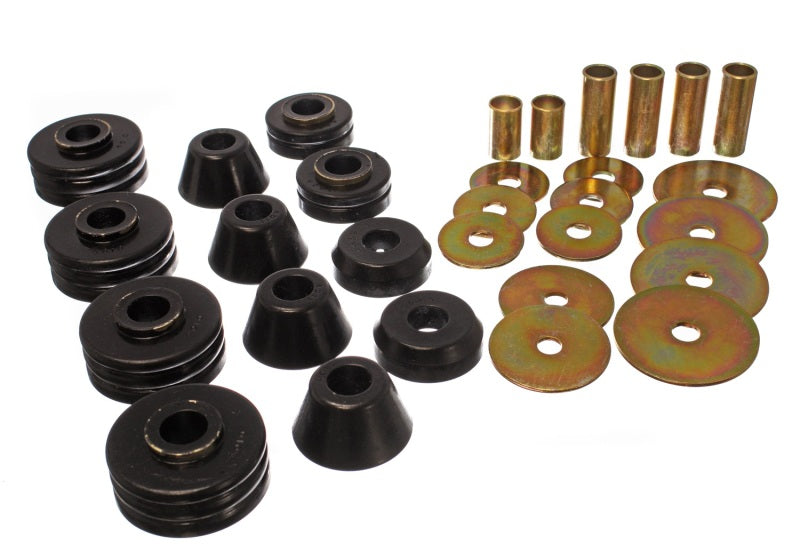 Energy Suspension 73-80 GM 1/2 Ton C-10/C1500 Pick Up 2WD Black Body (Cab) Mount Set