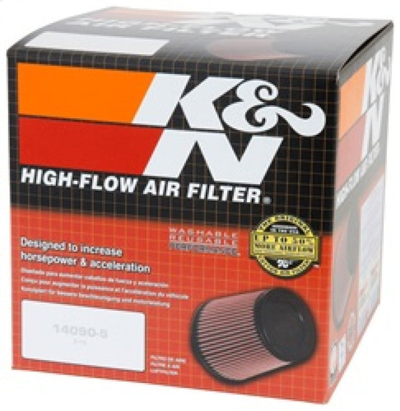 K&N Universal Chrome Round Tapered Air Filter 2.75in Flg ID x 5.031in B OD x 3.5in Top OD x 5.5in H