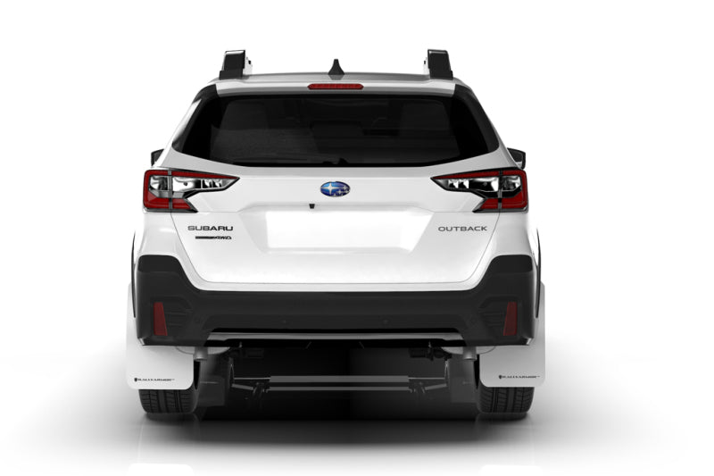 Rally Armor 20+ Subaru Outback UR Black Mud Flap w/ White Logo