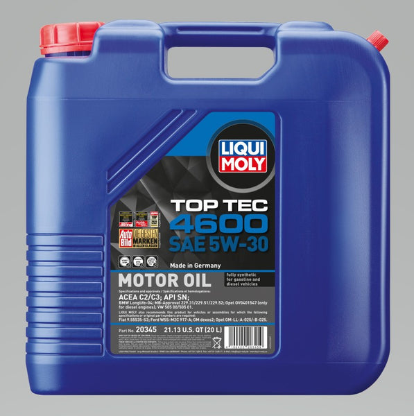 LIQUI MOLY 20L Top Tec 4600 Motor Oil 5W-30