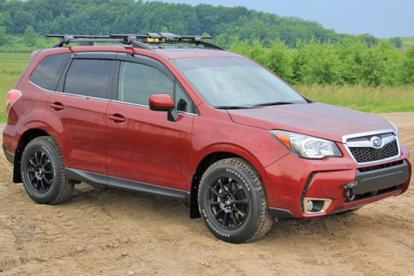 Rally Armor 14+ Subaru Forester Black Mud Flap w/ Grey Logo