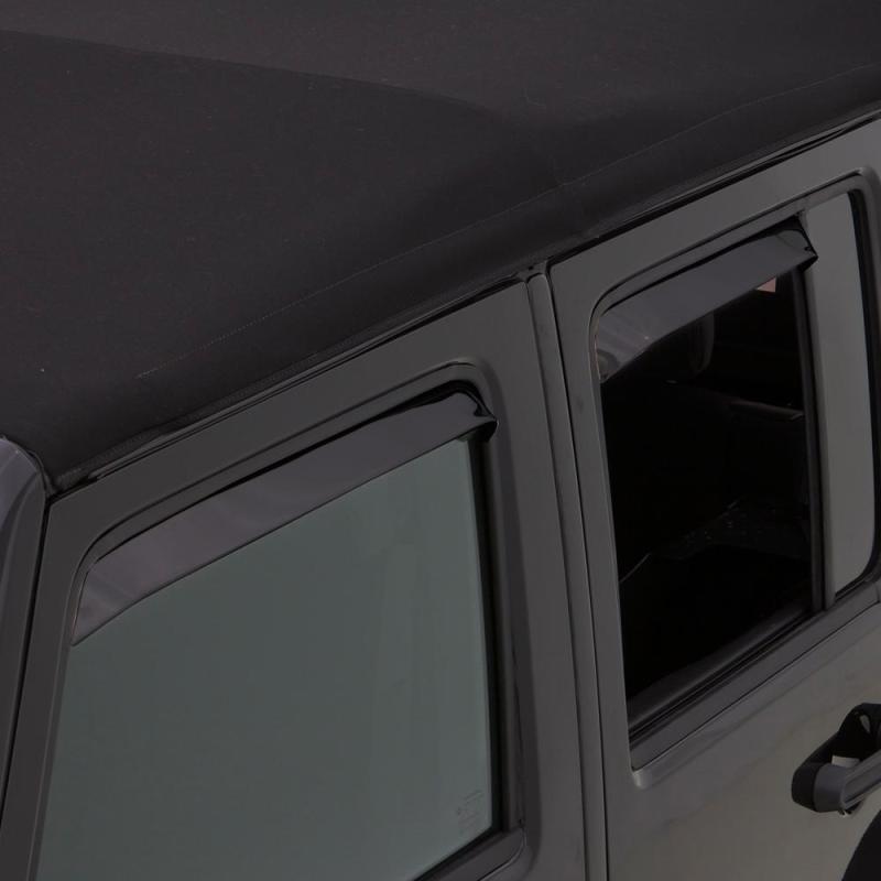 AVS 84-96 Jeep Cherokee (4 Door) Ventshade Front & Rear Window Deflectors 4pc - Black