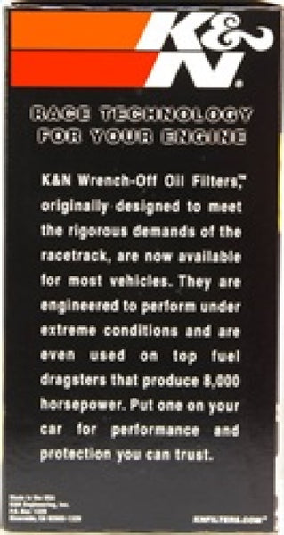 K&N Oil Filter OIL FILTER; AUTOMOTIVE