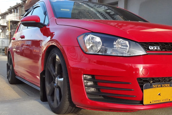 Rally Armor 2015+ VW Golf/GTI/TSI UR Black Mud Flap w/ Red Logo