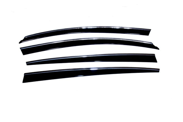 AVS 06-12 Lexus GS300 Ventvisor Low Profile Deflectors 4pc - Smoke w/Chrome Trim