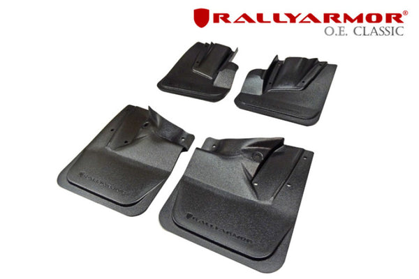 Rally Armor Subaru 08-14 STi/11-14 WRX (Hatchback Only) OE Classic Black Mud Flap with Black Logo