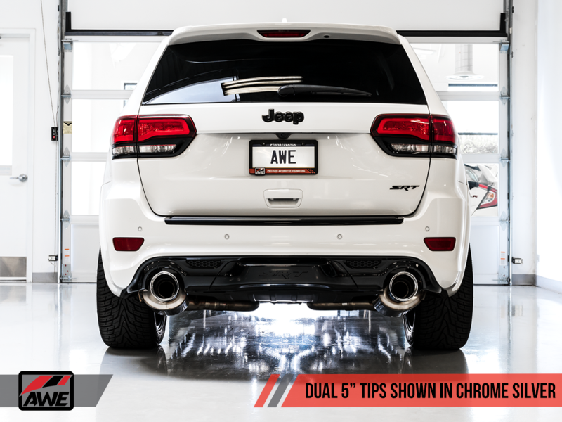 AWE Tuning 2020 Jeep Grand Cherokee SRT Touring Edition Exhaust - Chrome Silver Tips