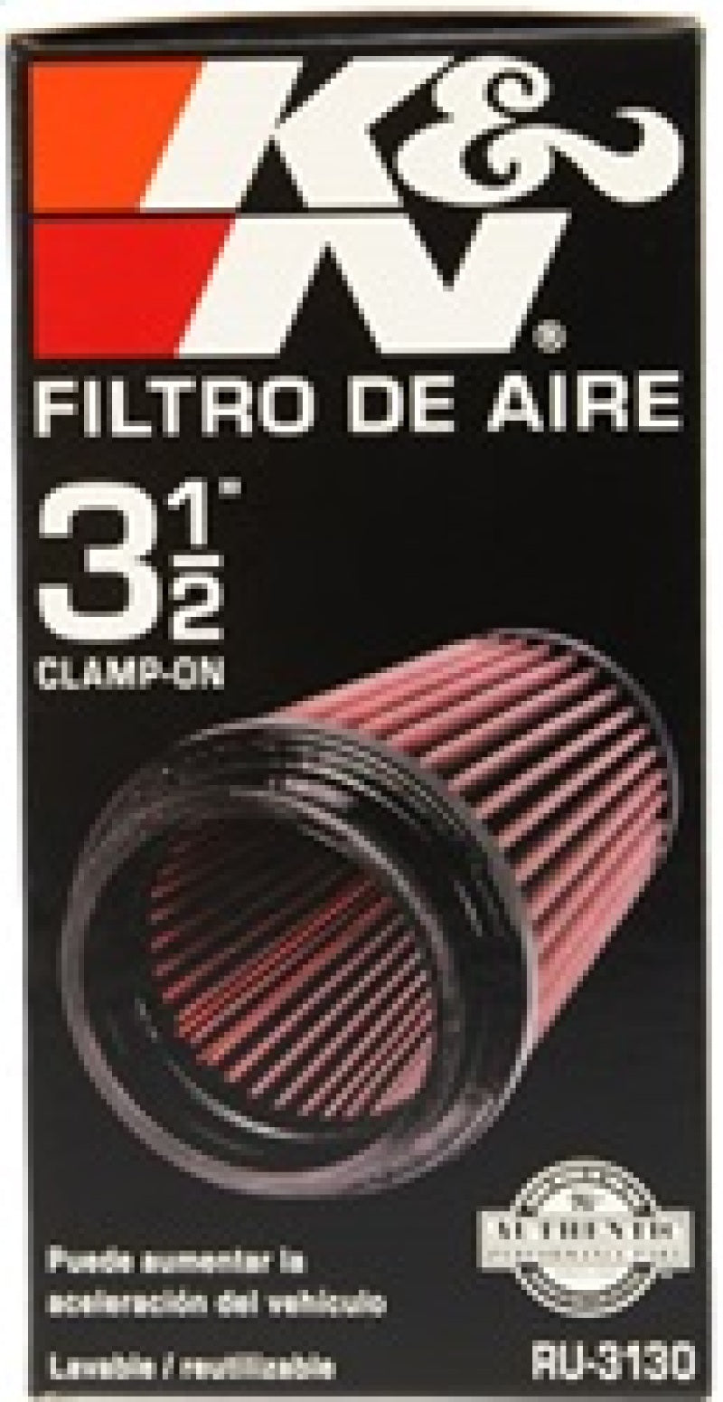 K&N Filter Universal Rubber Filter 3 1/2 inch Flange 4 5/8 inch Base 3 1/2 inch Top 7 inch Height