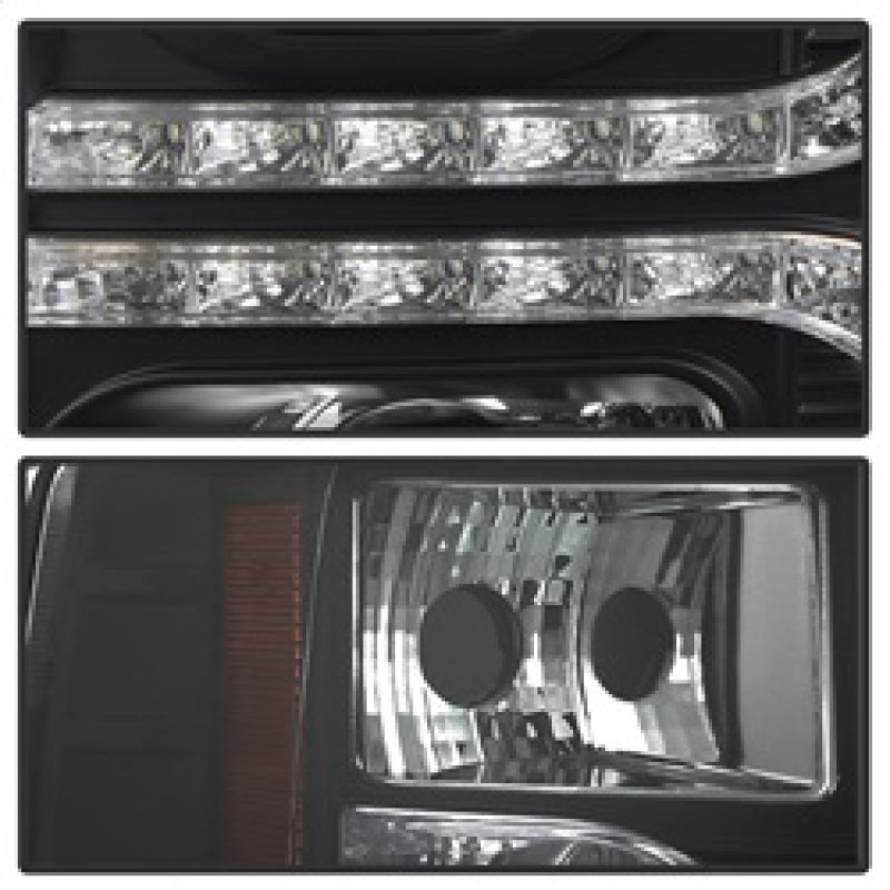 Spyder Chevy Silverado 1500 07-13 V2 Projector Headlights - LED DRL - Black PRO-YD-CS07V2-DRL-BK