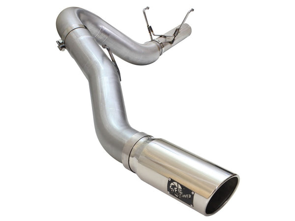 aFe MACHForce XP Exhaust Large Bore 5in DPF-Back SS 13-15 Dodge Trucks L6-6.7L (td) *Polish Tip