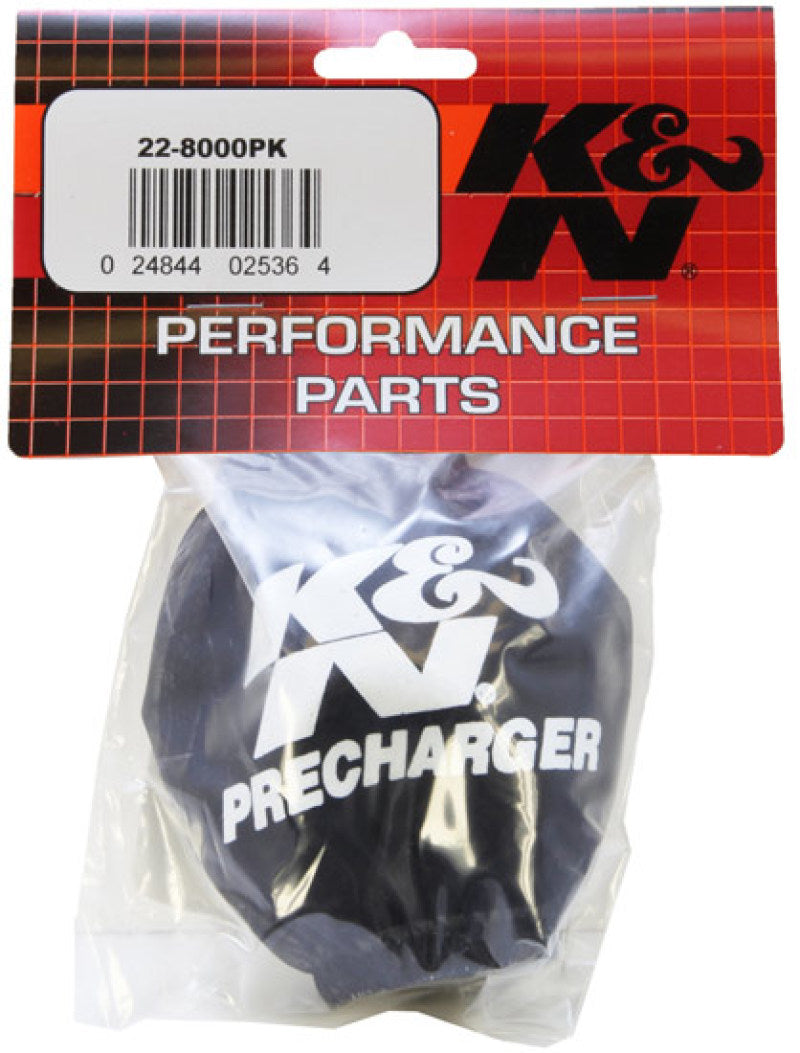 K&N Universal Precharger Air Filter Wrap - Round Straight - Black - 11in ID x 2in H