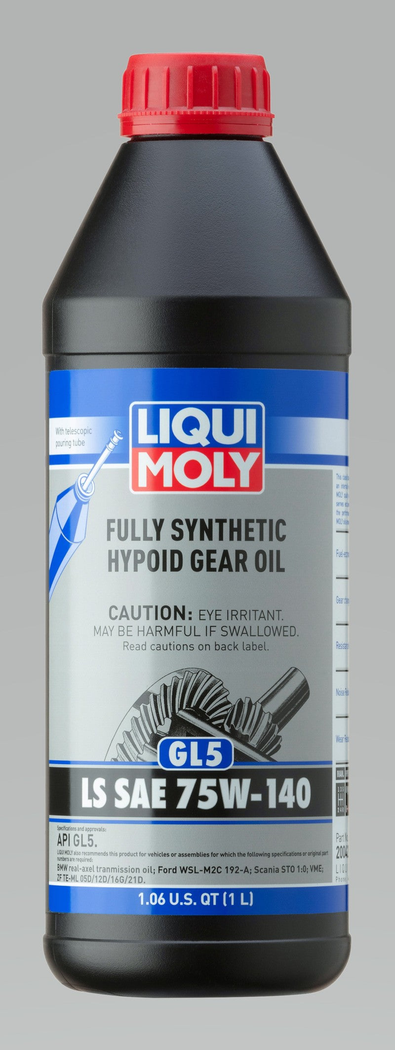 LIQUI MOLY 1L Fully Synthetic Hypoid Gear Oil (GL5) LS SAE 75W-140