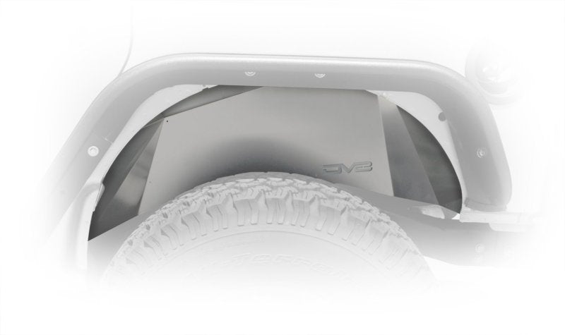 DV8 Offroad 07-18 Jeep Wrangler JK Rear Aluminum Inner Fender - Raw