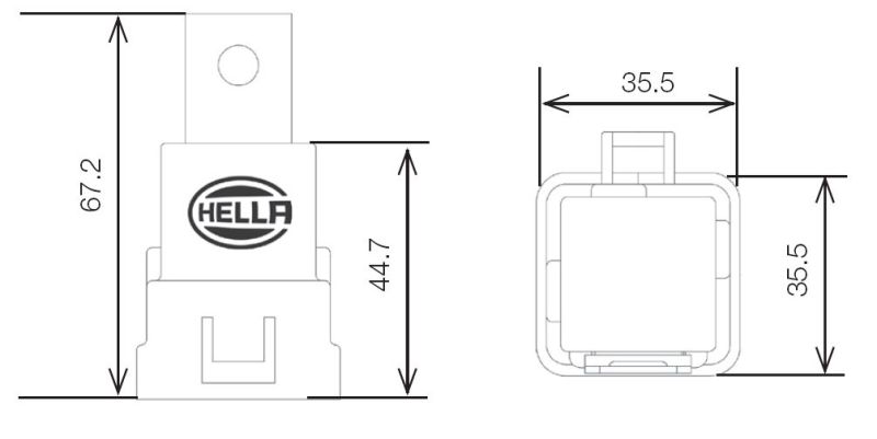 Hella Mini ISO Relay 12V (Single)