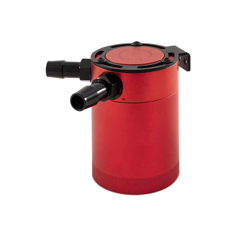 Mishimoto Compact Baffled Oil Catch Can - 2-Port - Red