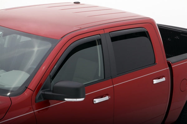 AVS 09-18 Dodge RAM 1500 Crew Cab Ventvisor In-Channel Front & Rear Window Deflectors 4pc - Smoke