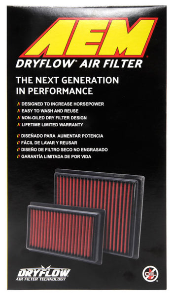 AEM 96-02 Jeep Wrangler 2.5L L4 / 96-06 Wrangler 4.0L L4 DryFlow Air Filter