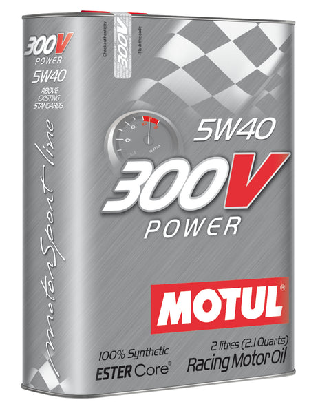 Motul 2L Synthetic-ester Racing Oil 300V POWER 5W40