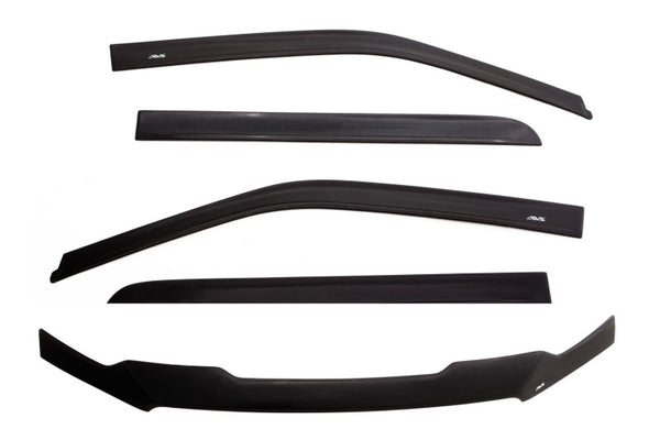 AVS 09-14 Ford F-150 Supercab (Excl. Raptor) Ventvisor & Aeroskin Deflector Combo Kit - Matte Black