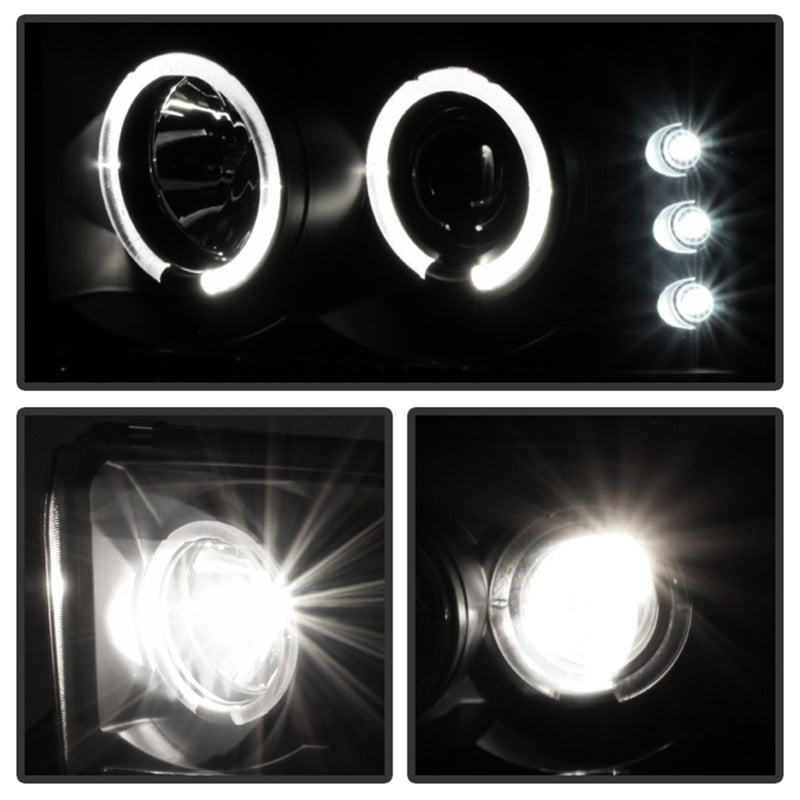 Spyder Ford F250 Super Duty 99-04 Projector Version 2 LED Halo LED Blk Smke PRO-YD-FF25099-1P-G2-BSM