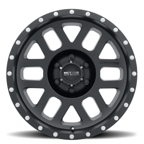 Method MR306 Mesh 17x8.5 0mm Offset 6x5.5 108mm CB Matte Black Wheel