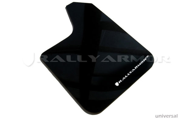 Rally Armor Universal fitment (no hardware) UR Black Mud Flap w/ White Logo