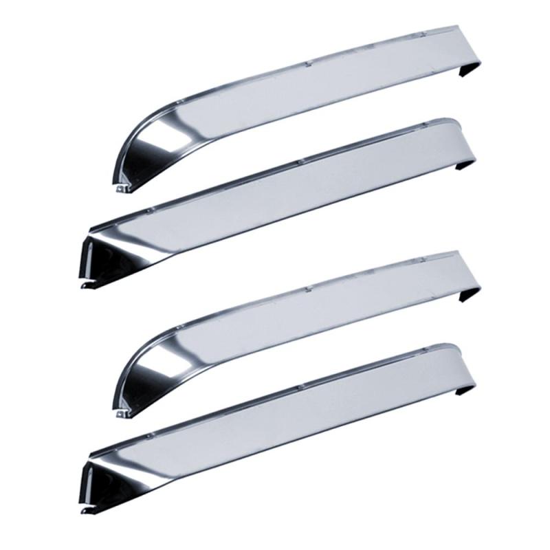 AVS 73-91 Chevy CK Ventshade Front & Rear Window Deflectors 4pc - Stainless